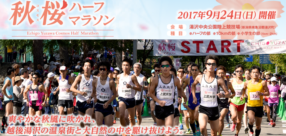 第16回 越後湯沢 秋桜ハーフマラソン 10kmコース丨ラントリップ Runtrip