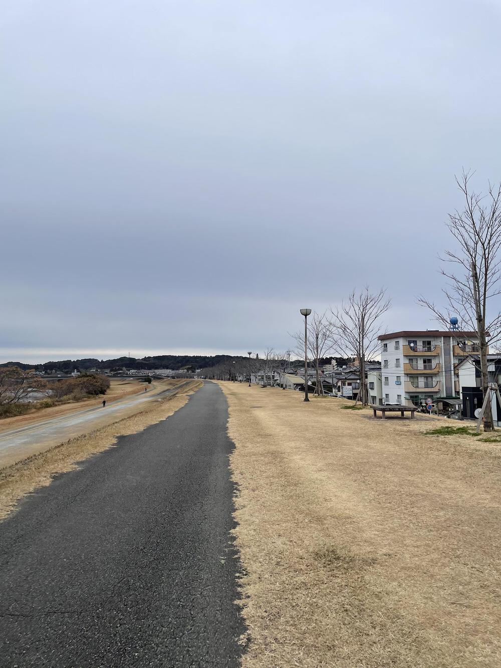 大淀川沿いを霧島連山見て折り返し