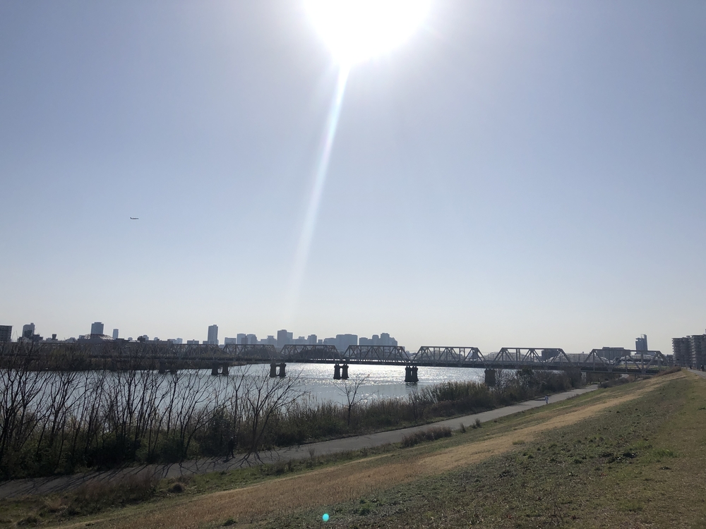 淀川河川敷　豊里大橋〜長柄橋10km！の写真3
