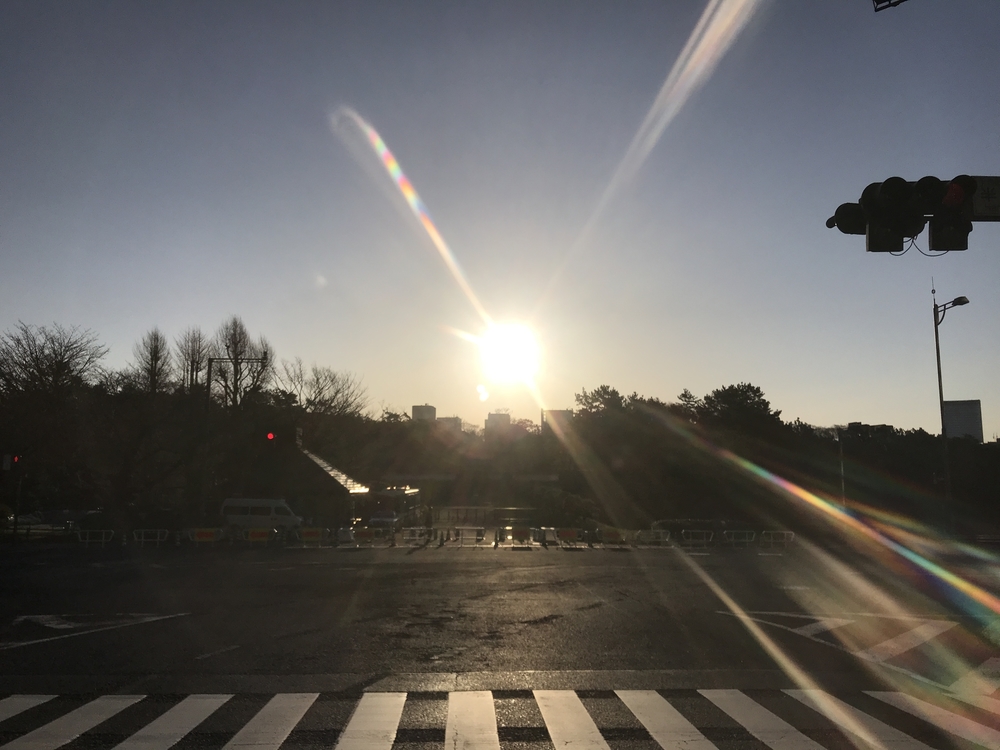 新国立競技場と五輪遠ゴールに皇居内堀通りランの写真5