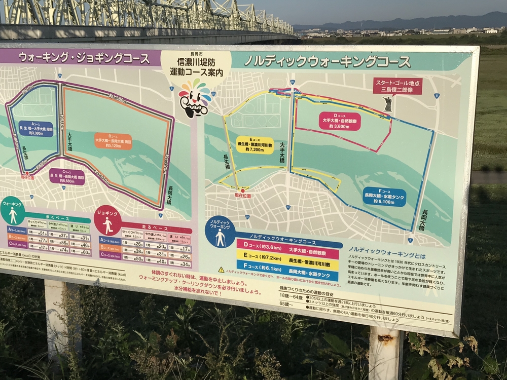 信濃川の河川敷コース。朝ジョグしていると東山から朝陽が眩しく爽やかの写真4