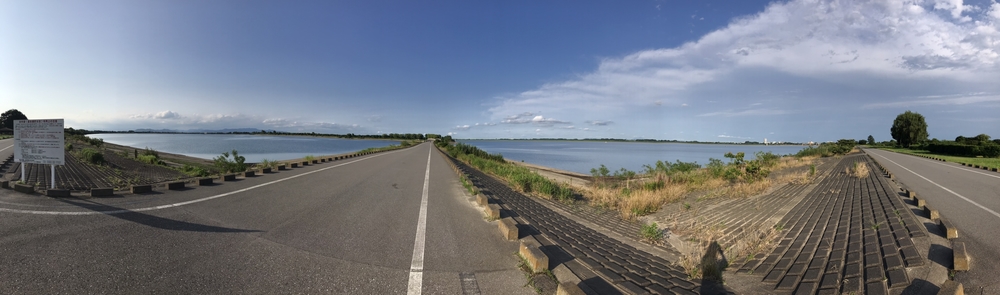 渡瀬遊水池（谷中湖）でポッキーラン（11.11km）のハートの風船お絵描きランの写真3