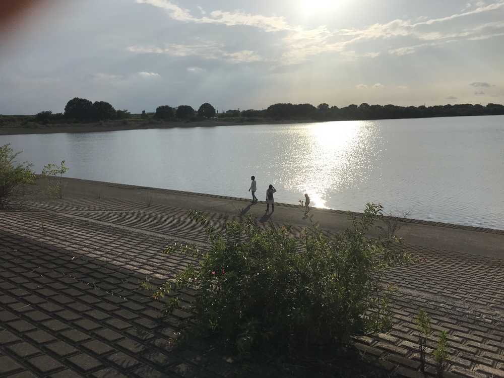 渡瀬遊水池（谷中湖）でポッキーラン（11.11km）のハートの風船お絵描きランの写真10