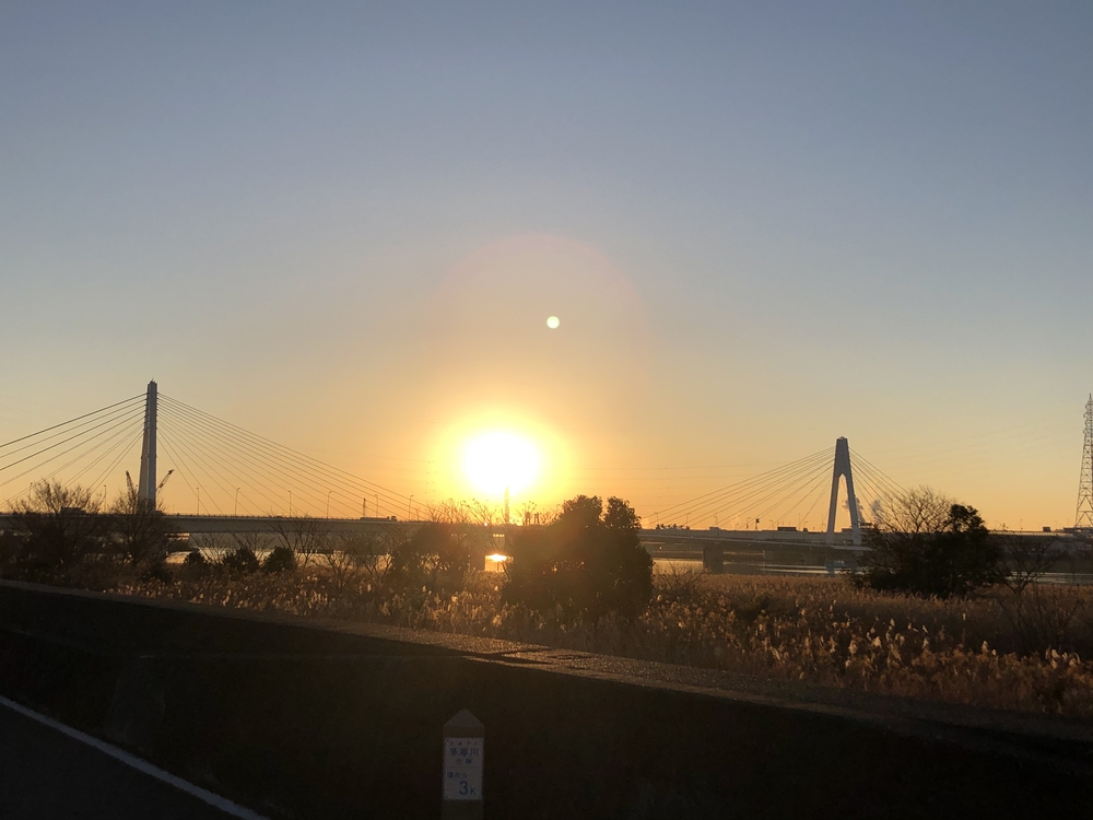 多摩川で富士山の写真4