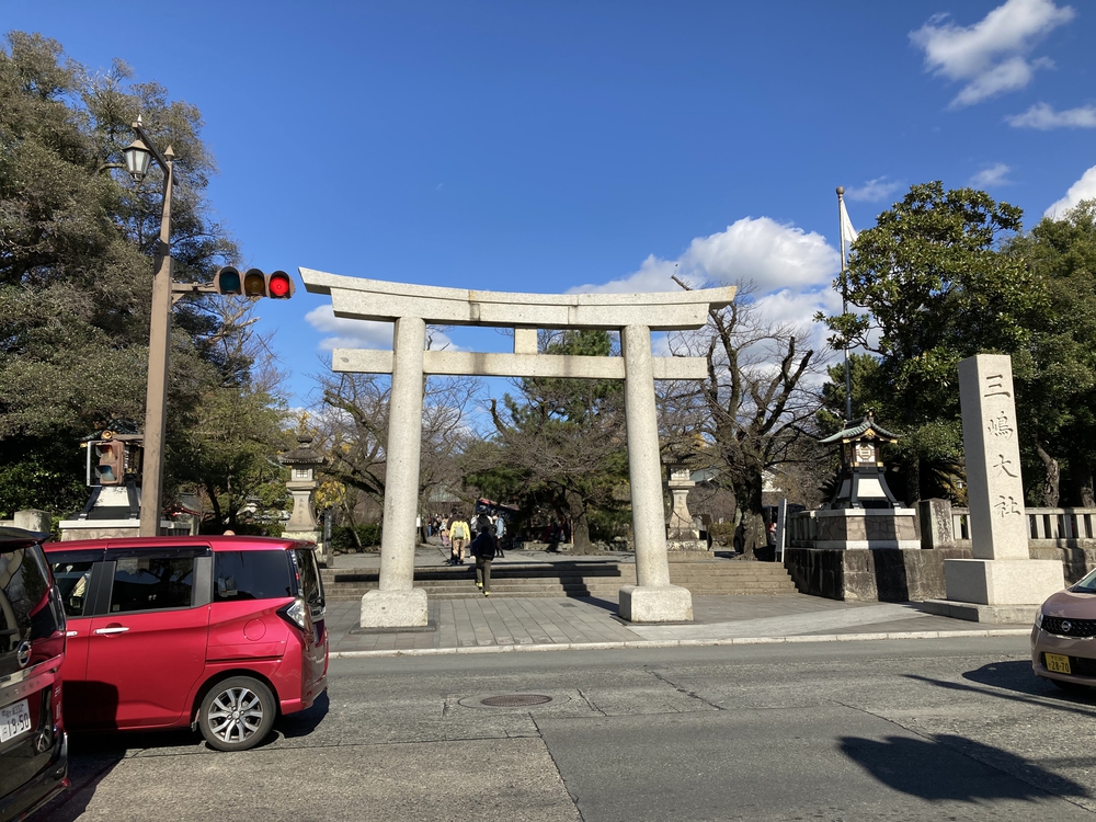 秋の三島ラン: 三島の美しい銀杏並木通りと三島大社等々の写真4