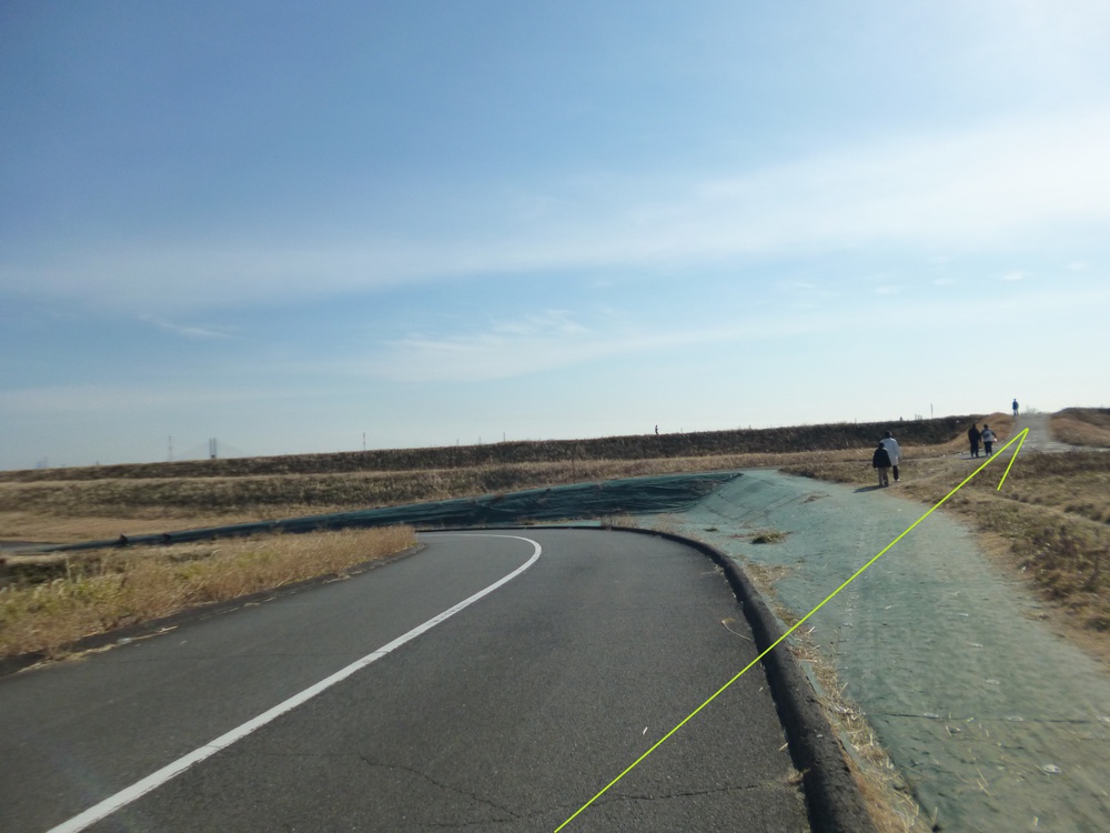 彩湖一周（堰堤上）9kmの写真3