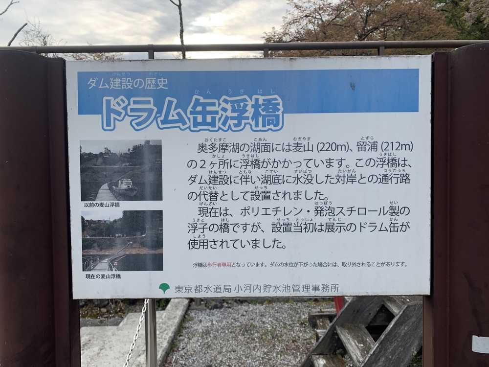 奥多摩湖を周回 ドラム缶橋は通行止めの写真5