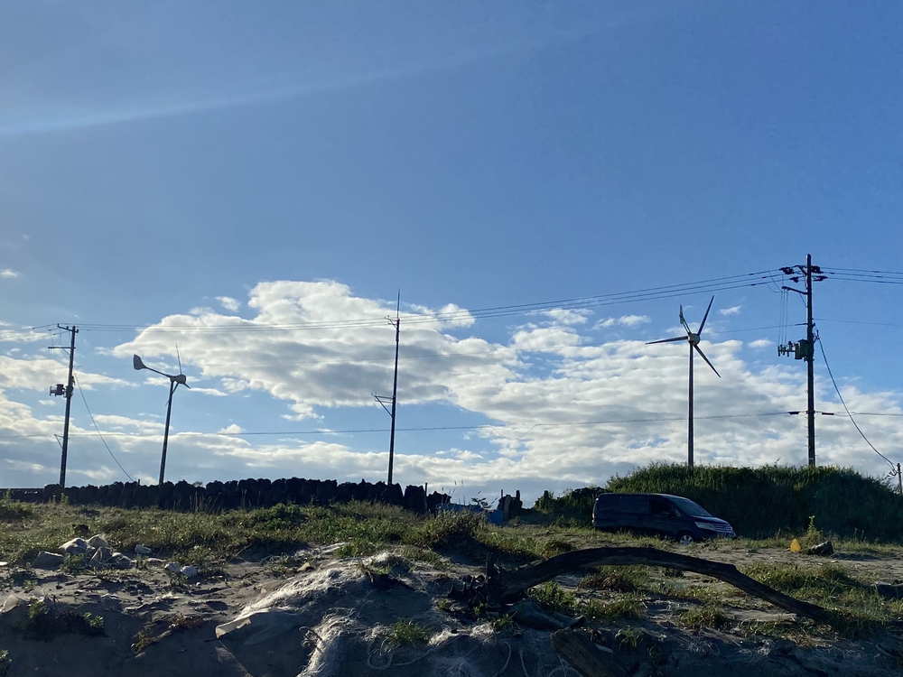 新潟の五十嵐浜をモーニングランの写真10