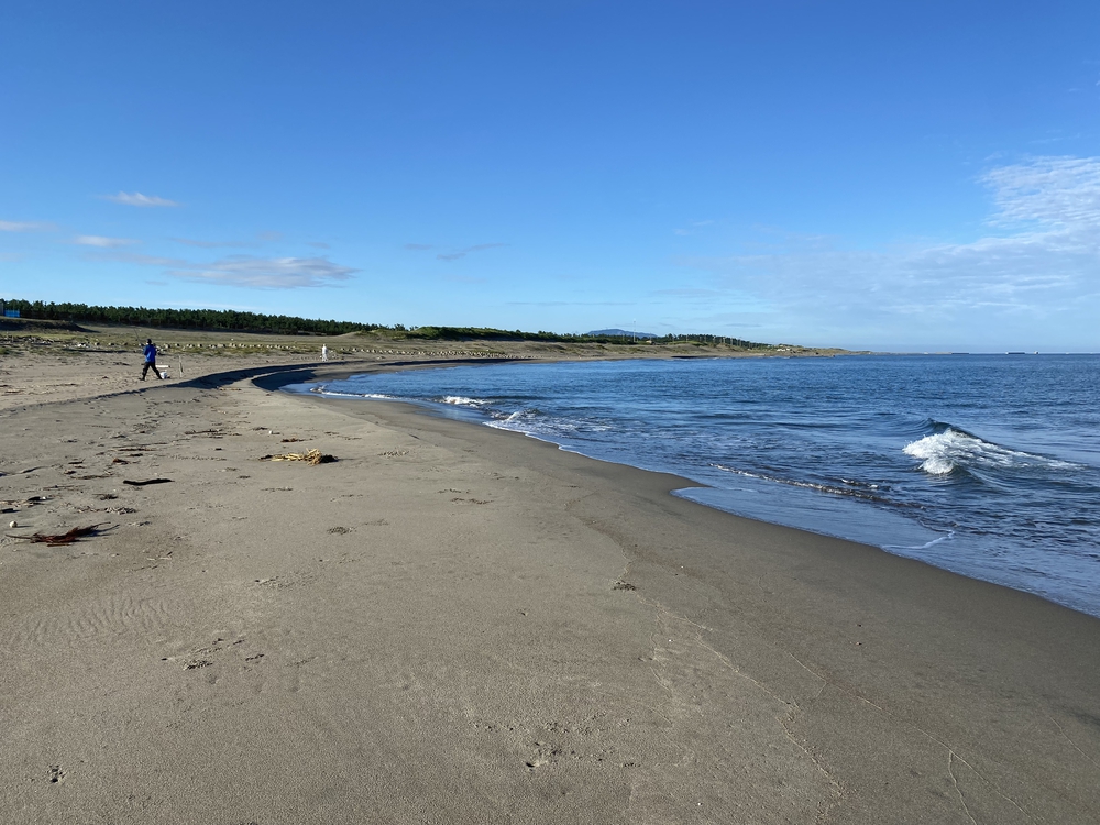 新潟の五十嵐浜をモーニングランの写真11