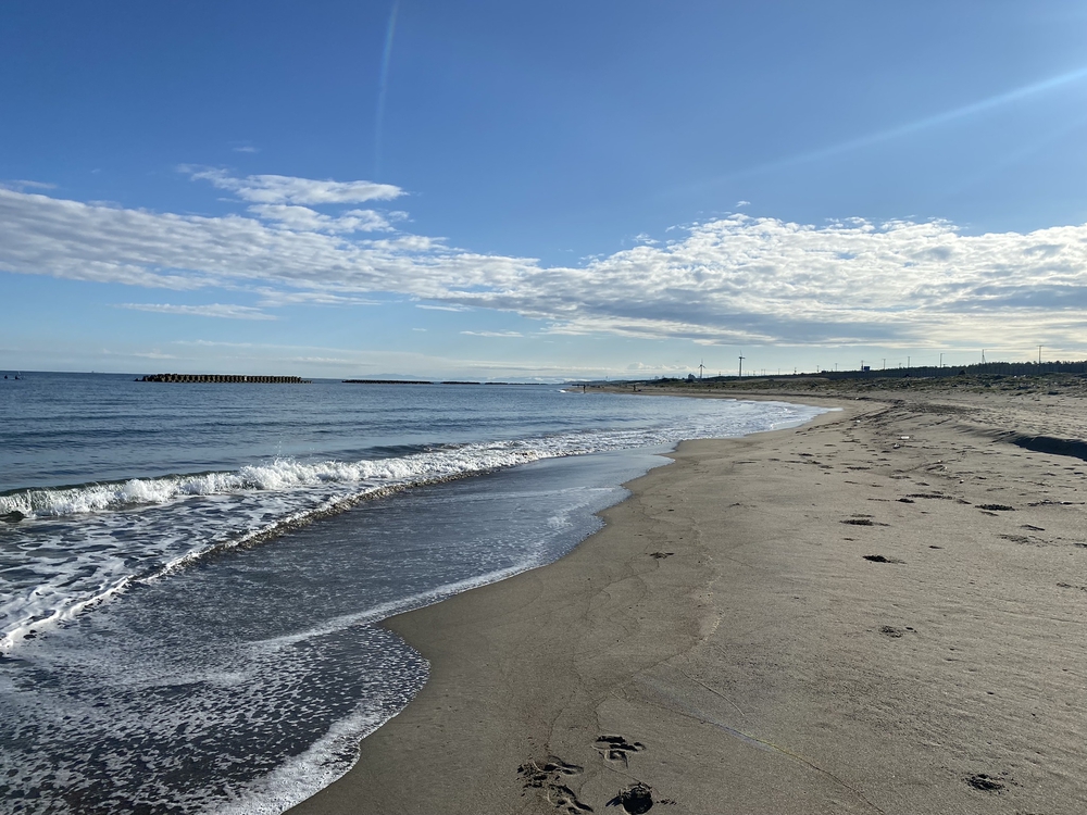 新潟の五十嵐浜をモーニングランの写真13