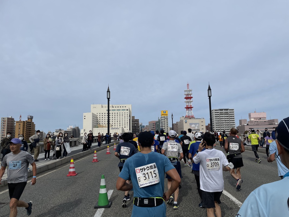 新潟シティマラソンのコース（42.195km）の写真3