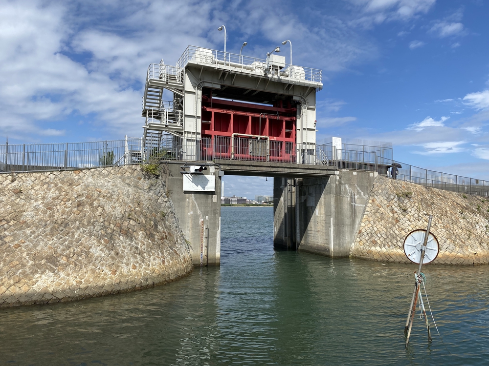 舞洲から北港を経て淀川堤防を走るコースの写真7