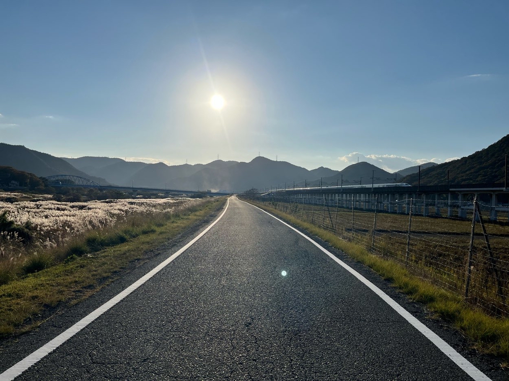 千種川沿を旧赤穂線鉄道跡に9km！の写真5