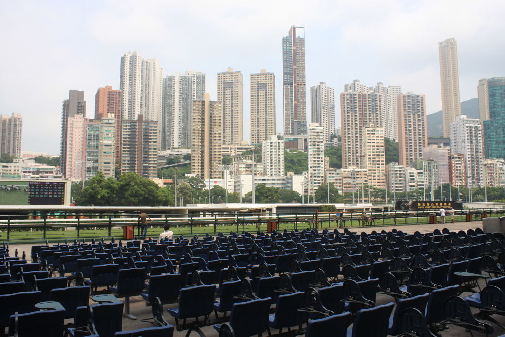 香港・ハッピーバレー競馬場の中で走る。の写真8