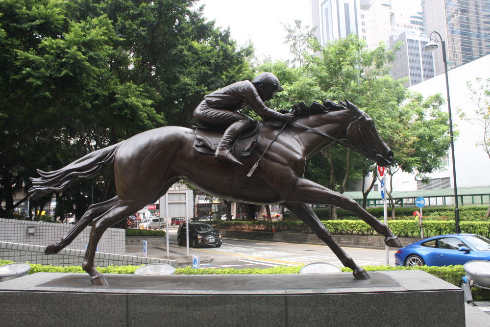 香港・ハッピーバレー競馬場の中で走る。の写真9