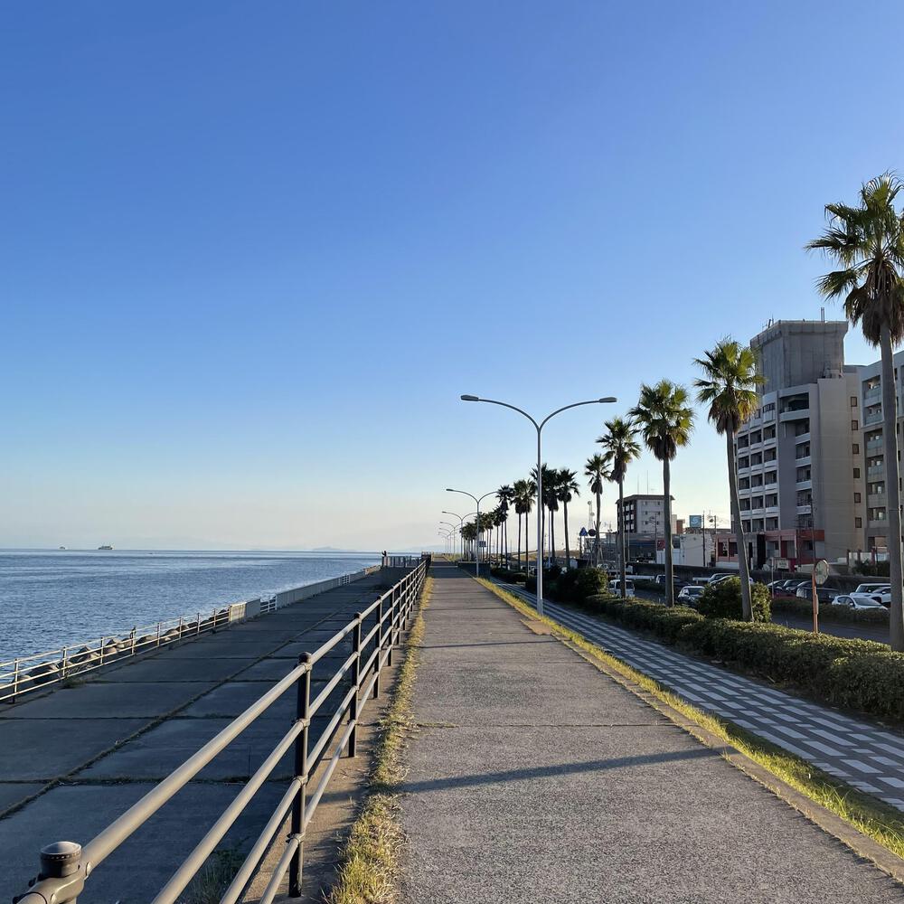 【天文館発:周回】⇒与次郎ヶ浜長水路⇒市電車庫⇒JR転車台⇒甲突川遊歩道⇒天文館の写真6