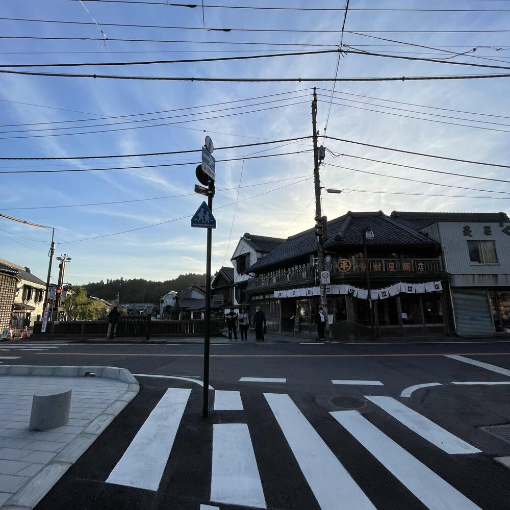 小江戸佐原の川岸の街並みと雄大な利根川河川敷の写真8