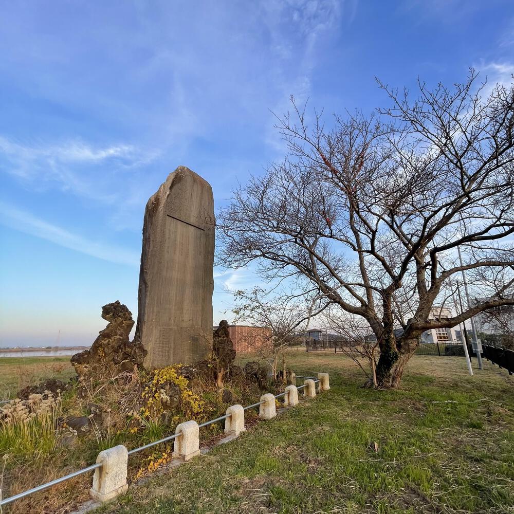 小江戸佐原の川岸の街並みと雄大な利根川河川敷の写真31