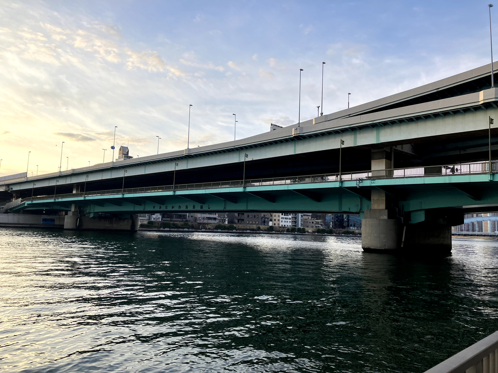 隅田川テラスラン🏃‍♀️新大橋から月島方面への写真3