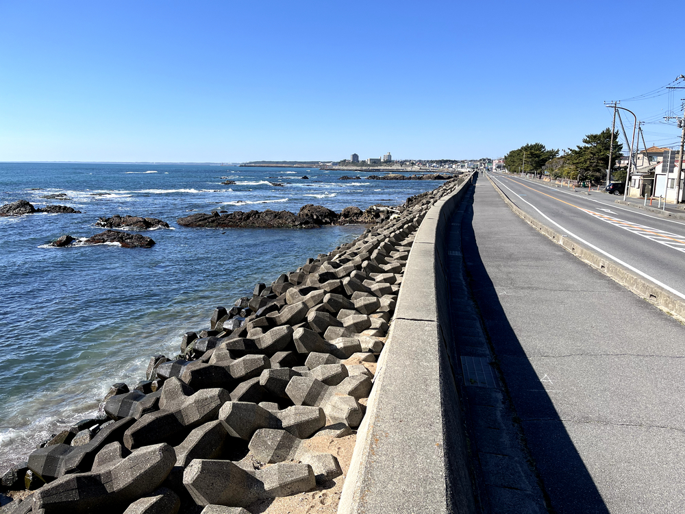 阿字ヶ浦海岸沿いから那珂川を上がり水戸駅への写真6