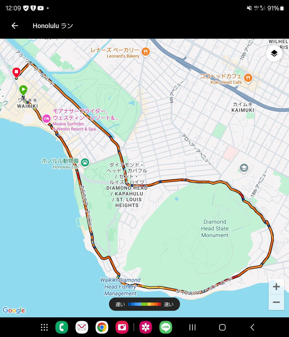 ワイキキからダイヤモンドヘッドを一周する約10kmのオススメのコースの写真9