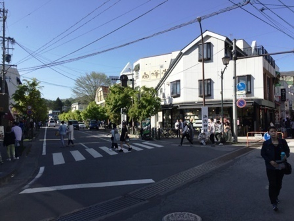 軽井沢の典型的な別荘地域を走るの写真3