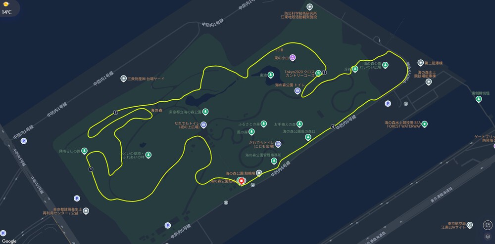 2025年春オープン　東京2020クロスカントリーコースを走る　海の森公園ランニングの写真24