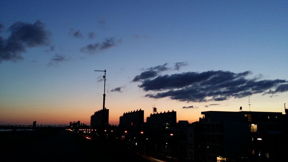 淀川から見る梅田の夕暮れ絶景ランの写真4