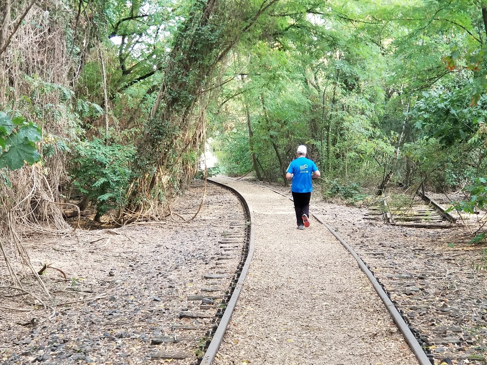 ベルリンの鉄道操車場跡地の公園を行くの写真8