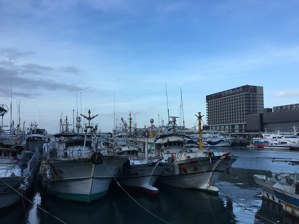 台湾膨湖島・馬公市の海水浴場と漁港の写真8