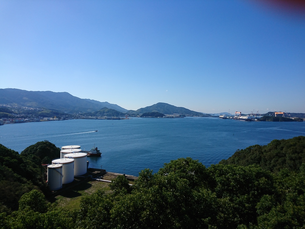 長崎湾入口に架かる女神大橋を周回するコースの写真4