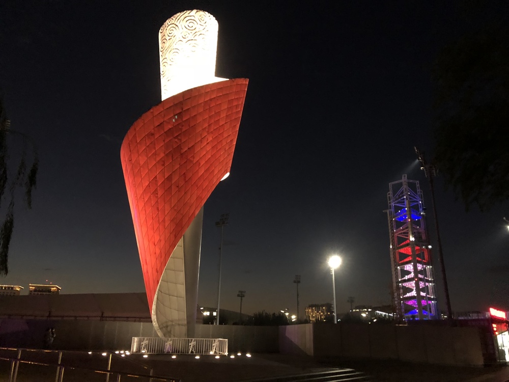 北京オリンピック公園鳥の巣からのオリンピック森林公園ランの写真3