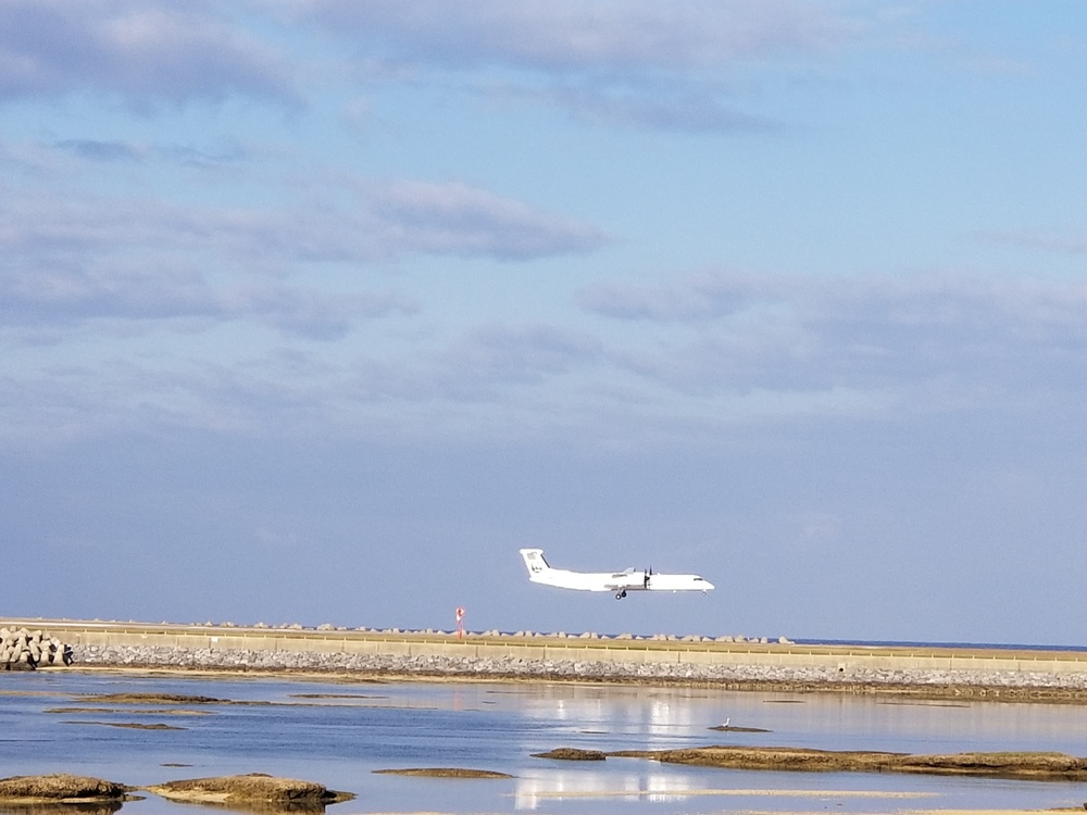 久米島(沖縄)シンリ浜で、ビーチ＆空港ランの写真4