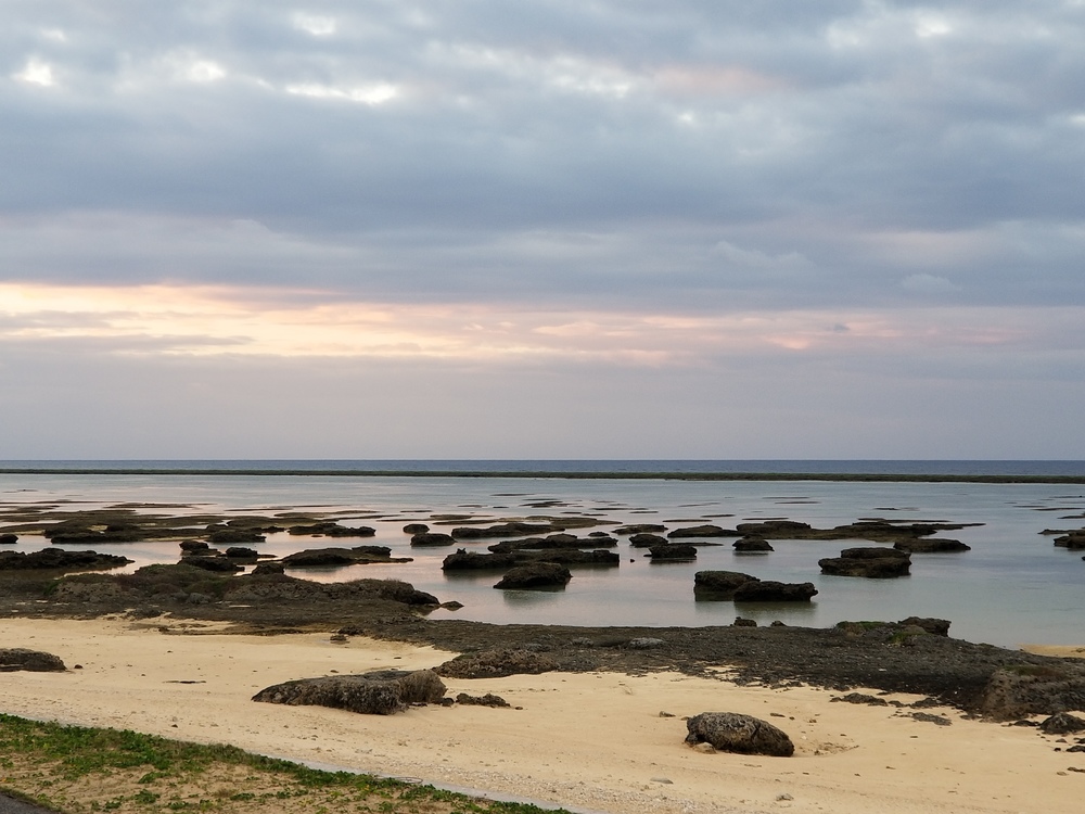 久米島(沖縄)シンリ浜で、ビーチ＆空港ランの写真8