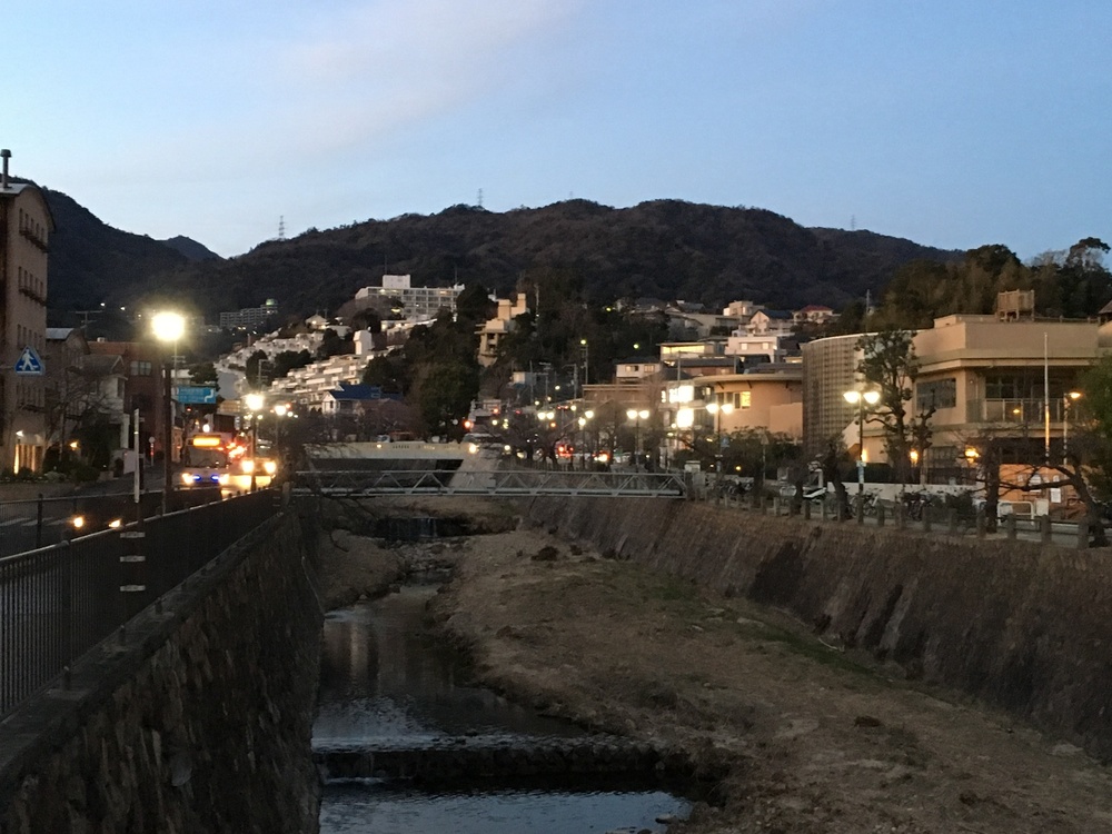 芦屋川沿いのライトアップを見ながらランの写真6