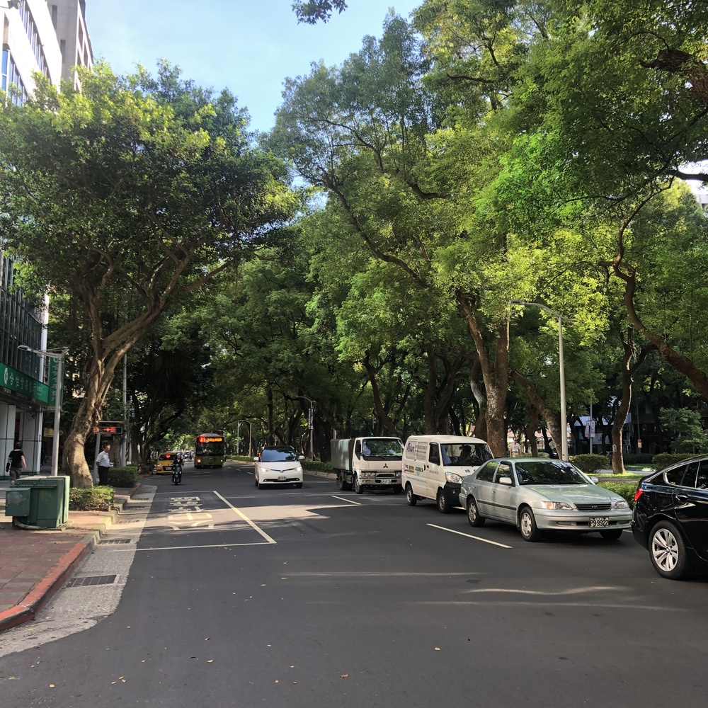 台北で緑の多い幹線道路と市内の公園ラン の写真3