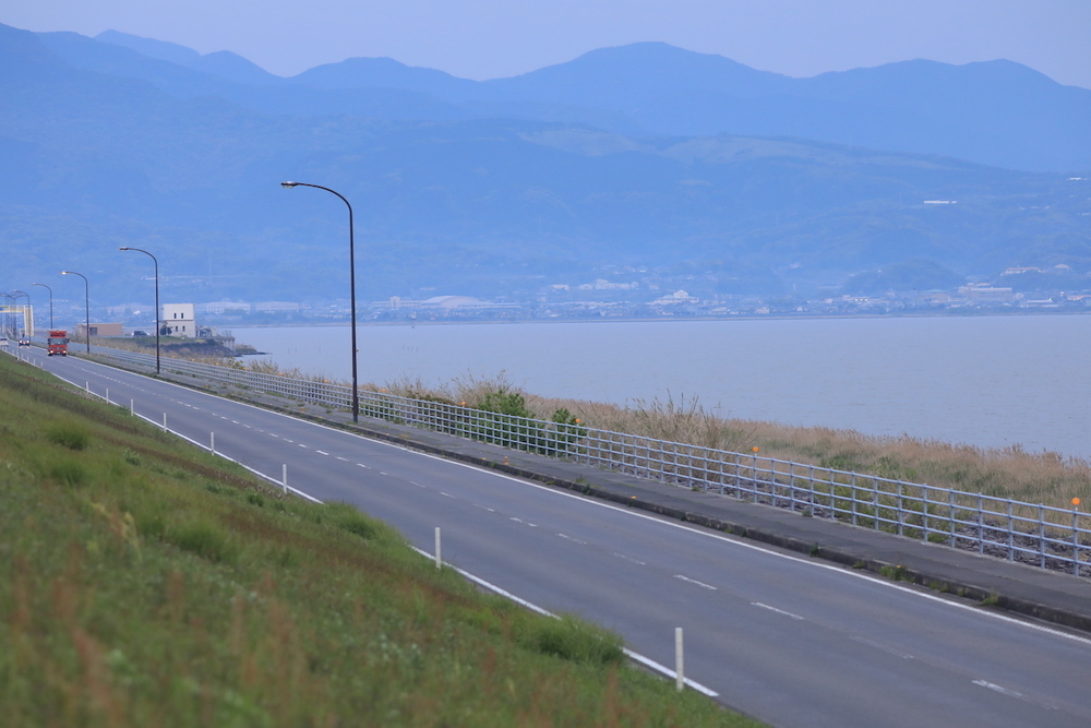 「諫早湾干拓堤防道路」往復13kmの写真3