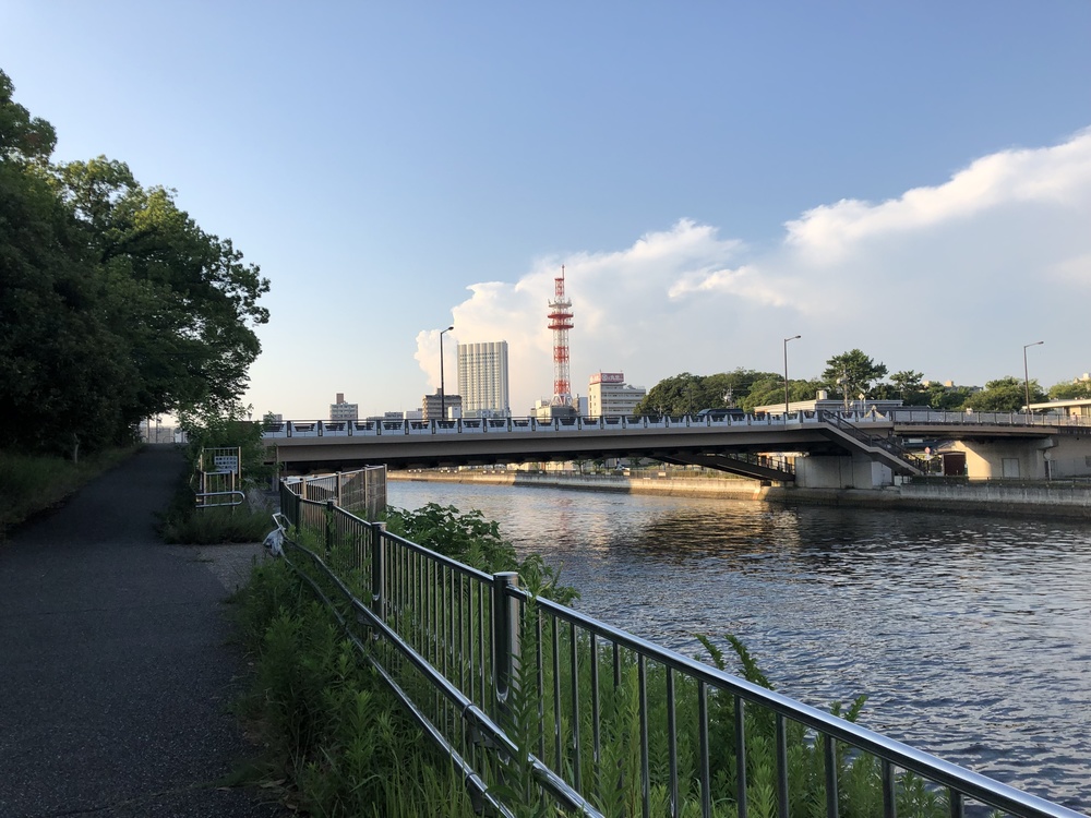 白鳥プロムナード、信号のない川沿いのランニングコースの写真5