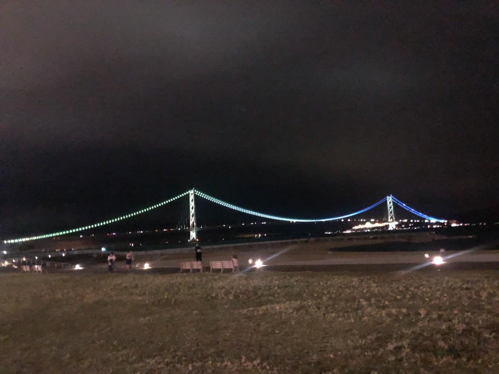 明石海峡　6km  天然温泉ゴール　夜景の写真3
