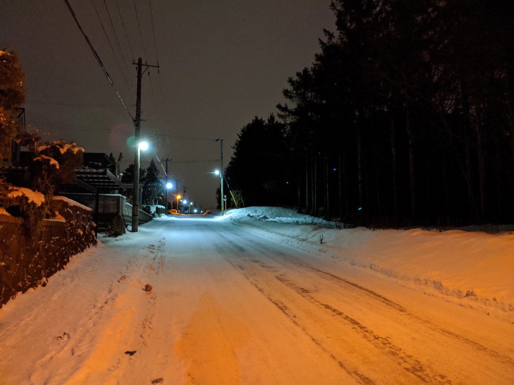 冬の早朝大麻駅発鉄道沿いコース（北海道江別市）の写真6