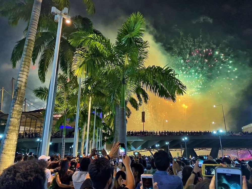シンガポール・大晦日の花火とカウントダウンの写真9