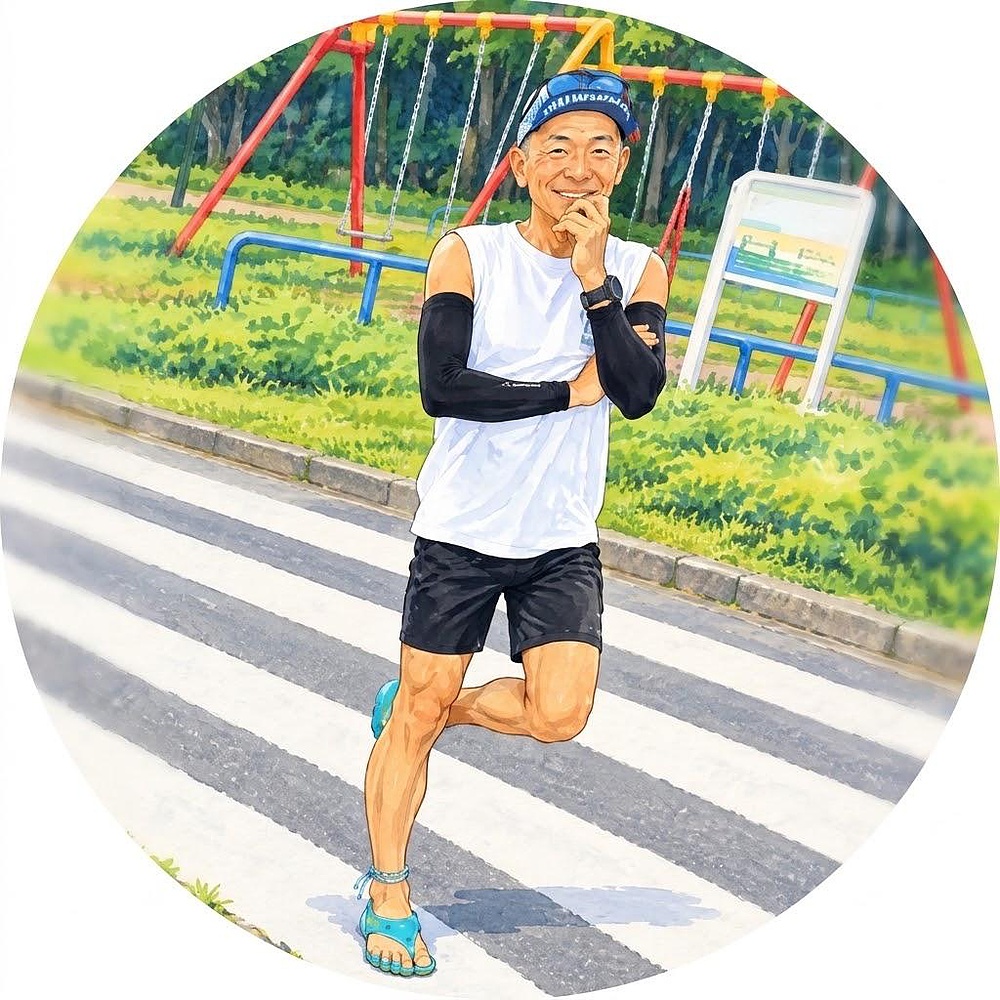大(dai)台湾サンダル🩴で走る人