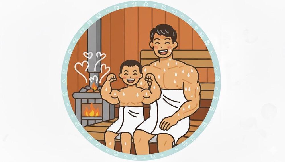 親子サウナー