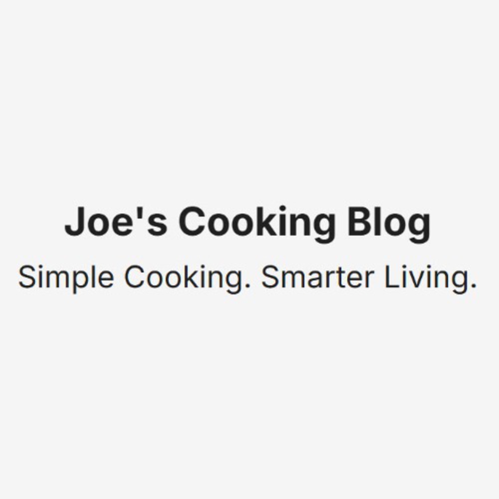 Joe's Cooking Blog